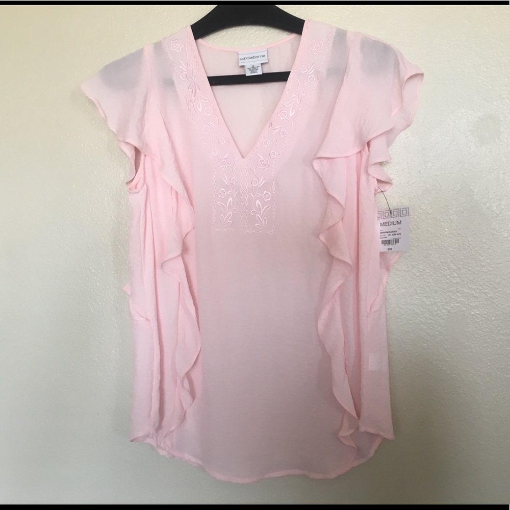 Pretty in pink blouse! Size medium Liz Claiborne